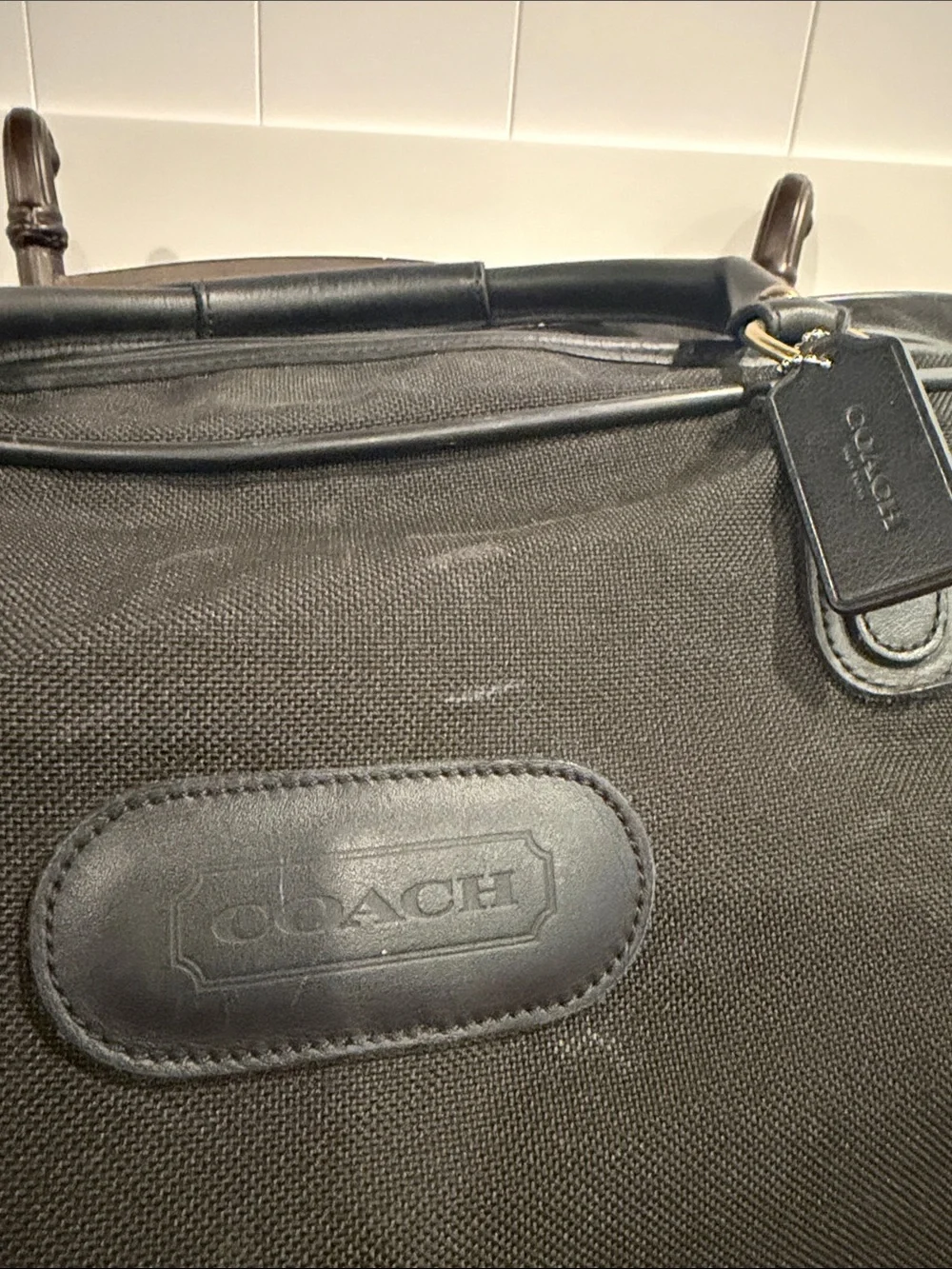 Coach weekender travel bag
